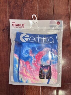 ethika Blue Pink Cloud Print Boxer Briefs